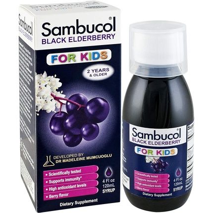 Sambucol Black Elderberry For Kids Immune Support Children'S Formula 4Oz Bottle