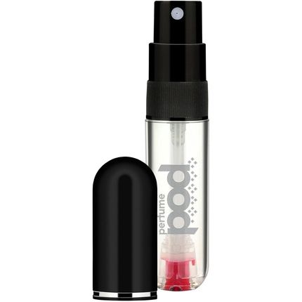 Perfume Pod Clear Refillable Perfume Atomizer With Spray And Genie-S Refill Black - Image 3