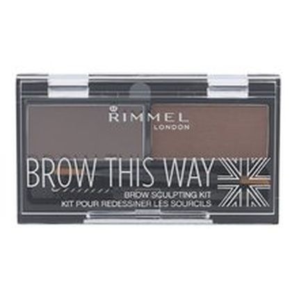 Rimmel London Brow This Way Eyebrow Sculpting Kit 002 Medium Brown Perfect Eyebrows Set 2 Grams - Image 3