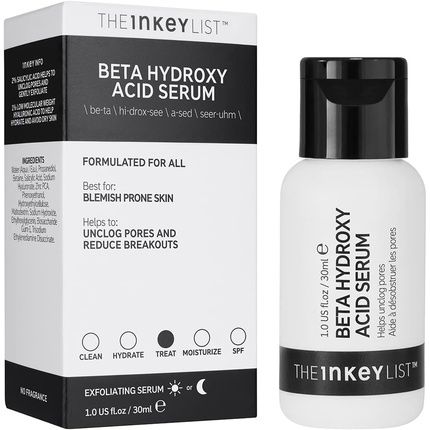The Inkey List Beta Hydroxy Acid Serum With 2% Salicylic Acid And 1% Hyaluronic Acid 30Ml