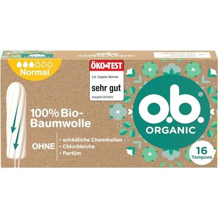O.B. Organic Normal Tampons - Made From 100% Organic Cotton
