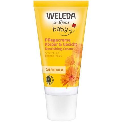 Weleda Bio Baby Calendula Body & Face Care Cream 30Ml - Natural Cosmetics Moisturizer For Dry Skin