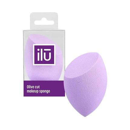 T4B Ilu Olive Cut Shaped Purple Makeup Sponge