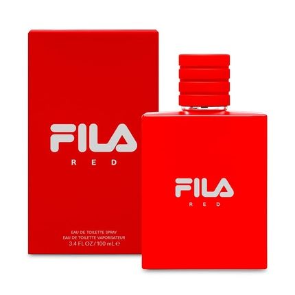 Fila Red Fragrance For Men Eau De Toilette Spray With Bergamot Jasmine Nutmeg Sandalwood And More 3.4 Oz