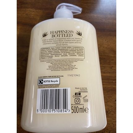Cussons Creations Happiness Bottled Vanilla & Shea Butter Hand Wash 500Ml