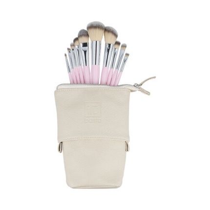 Ilu Basic Set 10 Makeup Brushes With Pink Bag - Image 4