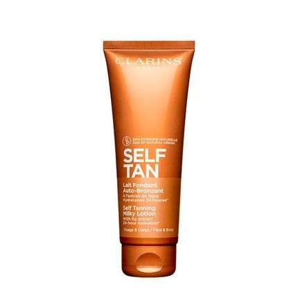 Clarins Self Tan Lait Fondant Autobronzant 125Ml Self Melting Tanning Milk For Face And Body