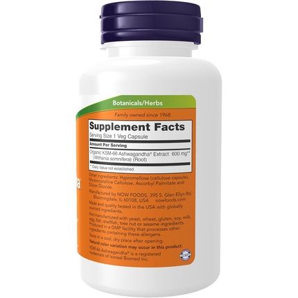 Now Supplements Ksm-66 Ashwagandha Stress And Sleep Support 90 Veg Capsules