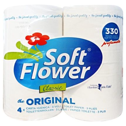 Soft Flower X4 Scented Compact Toilet Paper - Soft Flower