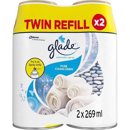 Glade Automatic Air Freshener Spray Clean Linen 269Ml - Pack Of 2