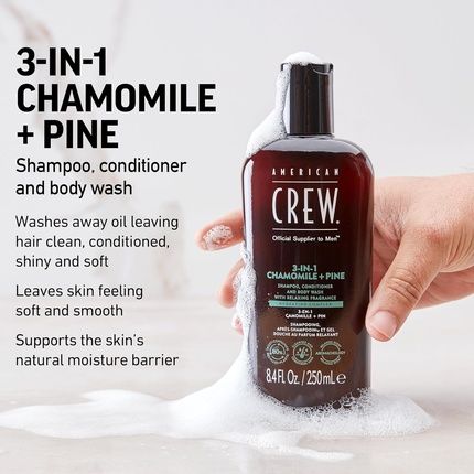 American Crew 3-In-1 Chamomile Pine Shampoo Conditioner And Body Wash 8.4 Fl Oz - Image 3