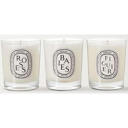 Diptyque Baies Roses & Figuier Scented Candle 70 Grams Gift Boxed White