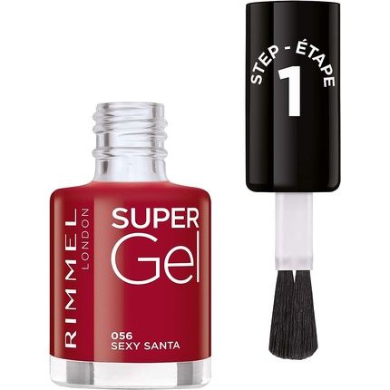 Rimmel London Super Gel Nail Polish At-Home Gel Manicure Sexy Santa Red Shades 12Ml