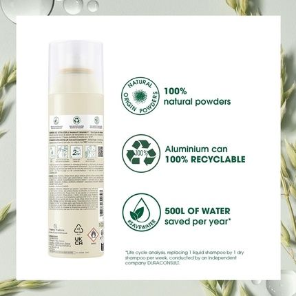Klorane Dry Shampoo With Oat & Ceramide Spray 250Ml - Image 3