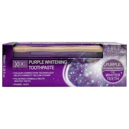 Xoc Purple Whitening Toothpaste 100Ml With Toothbrush