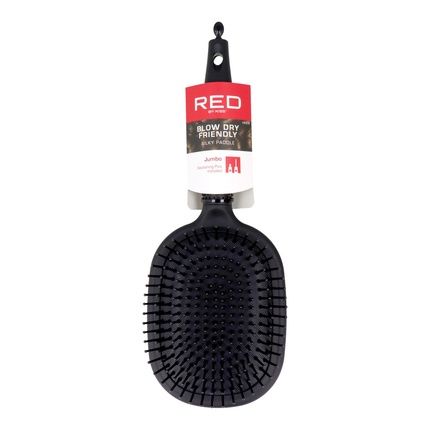 Red Kiss Rubberized Paddle Brush Jumbo - Perfect For Detangling And Smoothing Hair