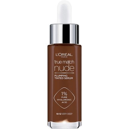 L'Oreal Paris True Match Nude Plumping Tinted Serum With 1% Hyaluronic Acid Shade 10-12 Very Deep