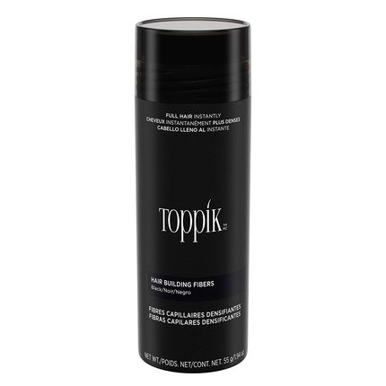 Toppik Hair Fibers 55G Black Natural Keratin Fibers For Fuller Looking Hair