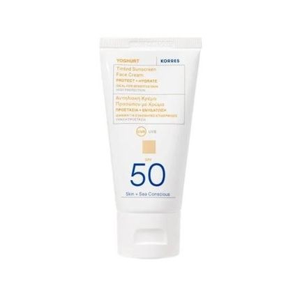 Korres Yogurt Sunscreen Face Cream With Color Spf50 50Ml