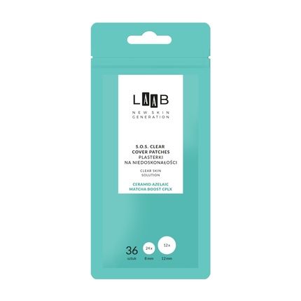 Aa_Laab Clear Skin Solution Sos لصقات تغطية شفافة - 36 قطعة