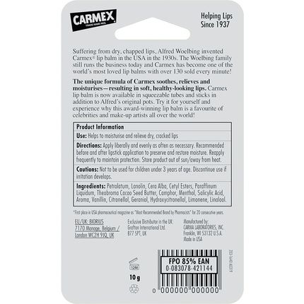 Carmex Classic Moisturizing Lip Balm Tube 10G