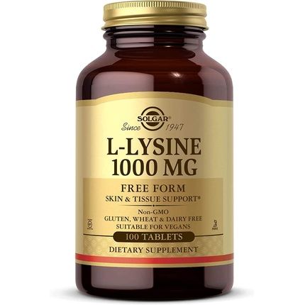 Solgar L-Lysine 1000Mg 100 Tablets - Collagen Support - Non Gmo Vegan Gluten Free