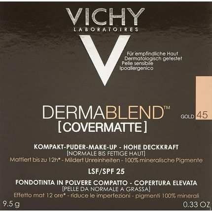 Vichy Dermablend Covermatte Compact Powder Foundation 9,5G - Colour: 45: Gold - Image 3