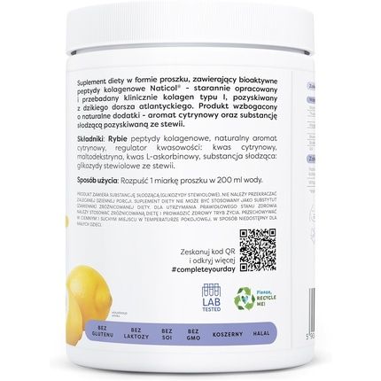 Osavi Wild Cod Fish Collagen Powder Lemon Flavor 360G