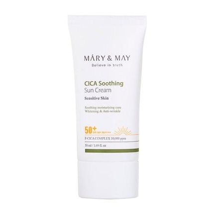 Mary&May Cica Soothing Sun Cream Spf50+ Pa++++ 50Ml Korean Sunscreen Face Vegan Daily Care