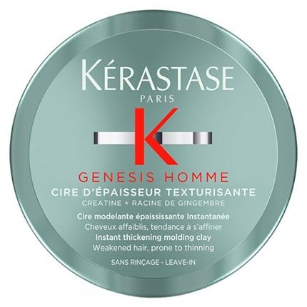 Krastase Genesis Homme Hair Thickening Wax Instant Thickening Molding Clay 75 Ml