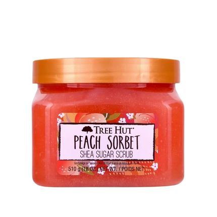 Tree Hut Peach Sorbet Shea Sugar Scrub 18 Oz Ultra Hydrating Exfoliating Nourishing Essential Body Care