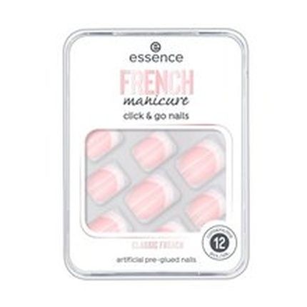 Essence Cosmetics French Manicure Clickon Nails 12 Pieces Classic French Style