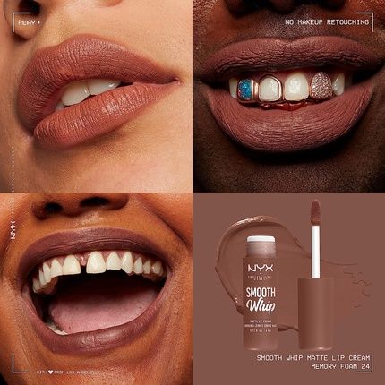 Nyx Professional Makeup Smooth Whip Matte Lip Cream Memory Foam Cool Caramel - Image 3