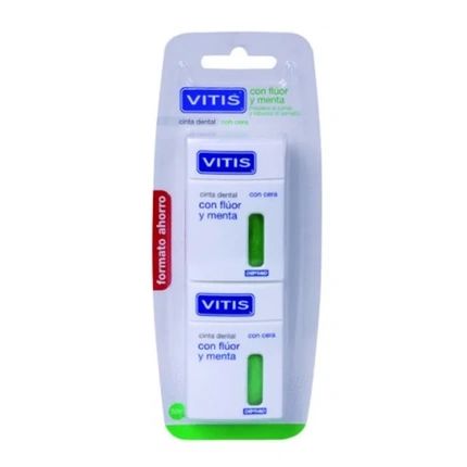 Vitis Vitis Dental Tape With Fluoride And Mint 2X50M