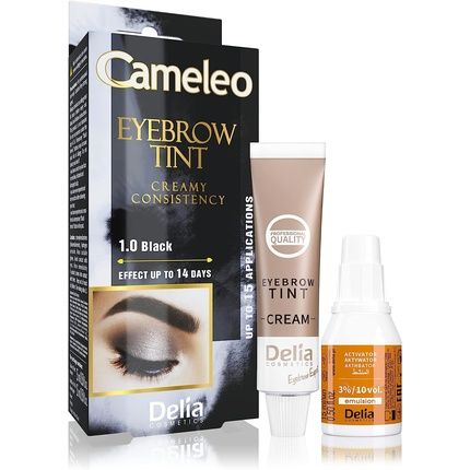 Cameleo Black Eyebrow Tint Creamy Long Lasting Color 15Ml
