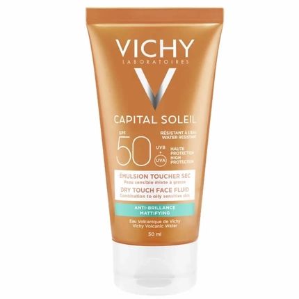 Vichy Capital Soleil Mattifying Face Fluid Dry Touch Spf 50 50Ml Protective Matte Fluid For Face