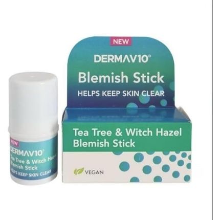 Derma V10 Blemish Stick Tea Tree And Witch Hazel For Clearer Skin Calming And Soothing Helps Target Spots And Blemishes Vegan Friendly