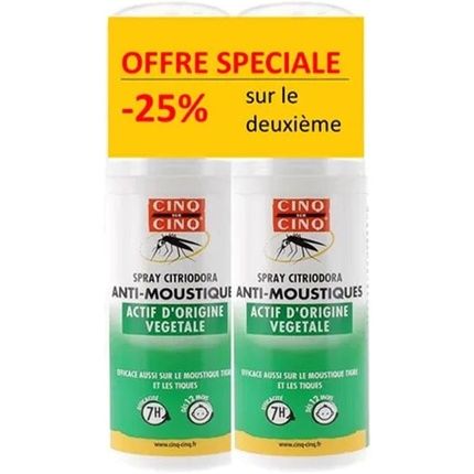 Cinq Sur Cinq Citriodora Anti-Mosquito Spray 100Ml - Pack Of 2