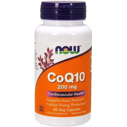 Now Foods Coq10 200Mg 60 Veg Capsules