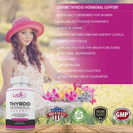 Ladyme Thyroid Support Supplement With Iodine 60 Capsules - Hormonal Support For Women'S Metabolism, Energy And Focus - Image 3