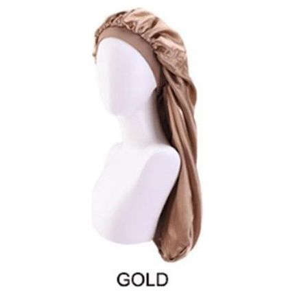 Dreamfix Double Layer Long Hair Bonnet Gold - Perfect For Protecting Long Hair
