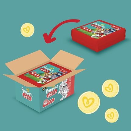 Pampers Babydry Nappy Pants Paw Patrol Edition Size 5 160 Nappies 12Kg17Kg With A Stop & Protect Pocket To Help Prevent Leaks At The Back