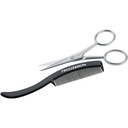 Tweezerman G.E.A.R For Men Moustache Scissors And Comb