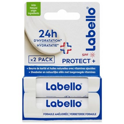 Labello Protect+ Lip Sticks Spf 15 4.8G - Pack Of 2