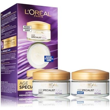 L'Oral Paris Antiwrinkle Cosmetic Set Age Specialist 55 Set Of Day And Night Antiwrinkle 2 X 50 Ml
