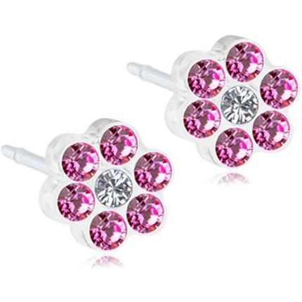 Blomdahl Nickel Free Medical Plastic 5Mm Daisy Stud Earrings