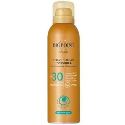 Biopoint Solaire Spf30 Invisible Sun Spray With Accelerated Tanning 150Ml