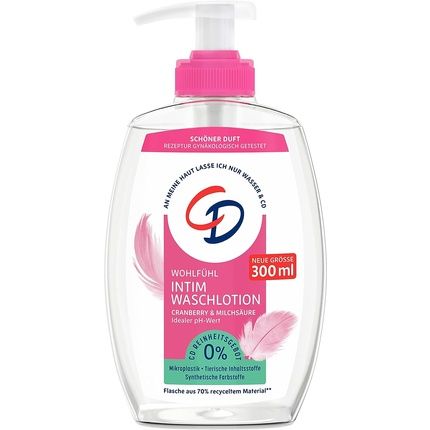 Cd Intimate Care Wash Lotion 300Ml With Cranberry Extract And Lactic Acid - Vegan