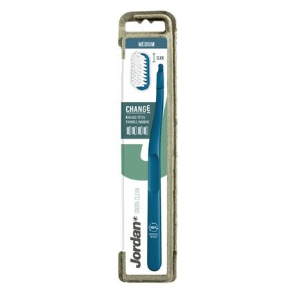 Jordan Green Clean Medium Toothbrush 4 Refills