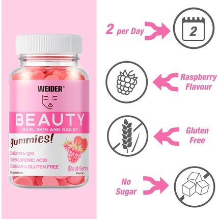 Weider Beauty Gummies Nourish Hair, Nails, And Skin - Anti-Aging Formula